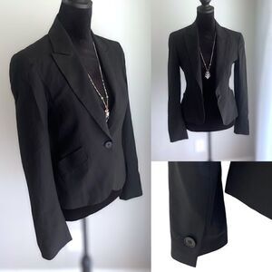 Theory Black Wool Blazer Size 2